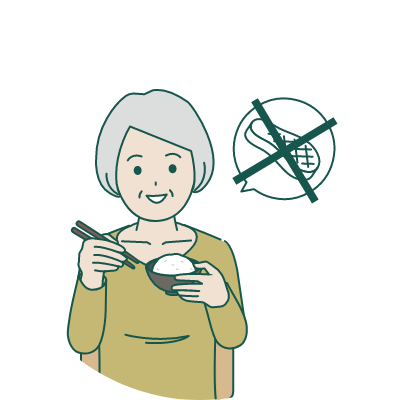 イメージ図_食事がやわらかいもの中心である